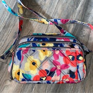 LUG Crossbody Bag Bloom Floral Quilted Travel Colorful Small